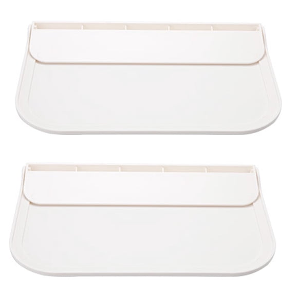 OATIPHO 2Pcs Strong Load Bearing Foldable White Plastic Shelf Stick on Wall