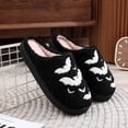 thumbnail image 4 of Taqqpue Unisex Halloween Slippers Spooky Ghost Slippers Cute Cozy Winter Cotton Warm Plush Slip-On House Indoor and Outdoor Shoes Embroidery Cute Home Slippers for Men and Women Couples, 4 of 4