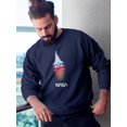 thumbnail image 2 of NASA Nasa Shuttle Color Shadows Sweatshirt Men -NASA Designs, Male XX-Large, 2 of 4