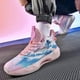 thumbnail image 2 of BINQER Zapatillas de baloncesto fluorescentes unisex, zapatillas de deporte superligeras de caña alta, botas de baloncesto de combate estilo grafiti, 2 of 7