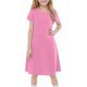 thumbnail image 3 of Girls' Summer Dress Kids 2025 Pink Short Sleeve Casual Dress Perfect for Everyday Wear and Special Occasions ,Sie:150, 3 of 7