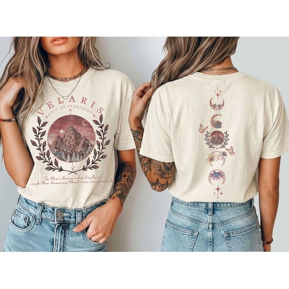ACOTAR Velaris TShirt Night Court Design Book Fan teeP12