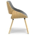 thumbnail image 6 of Simpli Home Malden Bentwood Dining Chair with Wood Back in Light Wood in Grey Woven Fabric, 6 of 14
