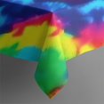 thumbnail image 3 of Colorful Tie Dye Star Pattern Rectangle Tablecloth 60"x84",Waterproof Polyester Rectangle Table Cloth, Wipeable Spillproof Polyester Tablecloth for Dining, Camping, Indoor and Outdoor, 3 of 5