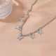 thumbnail image 4 of Tobillera de mariposa para mujeres, adolescentes y niñas, pulsera de tobillo de tenis con cadena con incrustaciones de diamantes de imitación chapada en oro de 18 quilates y oro blanco con extensión, 4 of 7