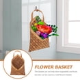 thumbnail image 3 of 2pcs Small Woven Flower Baskets for Wall Hanging, Rustic Handmade Decorative Front Door Storage Basket Set, 3 of 7