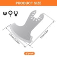 thumbnail image 4 of 4Pcs Oscillating Saw Blades  Segment Oscillating Tool Blades Sharp Wear Resistant Swing Multitool Blades with Gasket Adapters for Grout Cement Grit Mortar Removal, 4 of 11