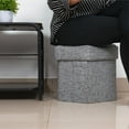 thumbnail image 4 of Decorative Grey Foldable Hexagon Ottoman for Living Room, Bedroom, Dining, Playroom or Office, 4 of 8