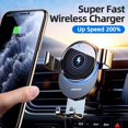 thumbnail image 2 of Soporte de teléfono para coche Qi de 15W, cargador inalámbrico para coche, infrarrojo inteligente para montaje en salida de aire, cargador de coche inalámbrico para iPhone Xiaomi Tan Jianjun  unisex, 2 of 2