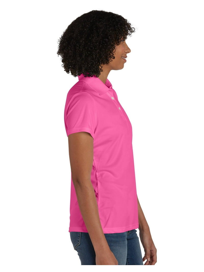 Hanes Sport Cool DRI Women's Performance Polo Shirt Wow Pink S