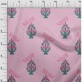 thumbnail image 2 of oneOone Cotton Silk Fabric Leaves|Bird & Floral Block Printed Craft Fabric BTY 42 Inch Wide, 2 of 4