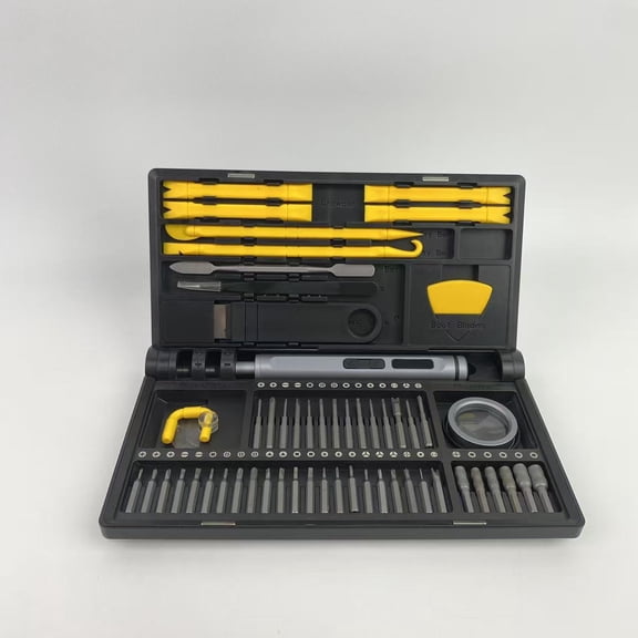 INTUATE Screwdrivers, electric,Mini Electric Screwdriver, 54 in 1 Precision Screwdriver Set 42 Magnetic Bits, 4 LED, 5 Torque Small Power Screwdriver Cordless -Grey