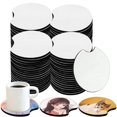 thumbnail image 1 of 100 Pcs of Sublimation Blank Car Coasters, Round Opening Blank Coasters, Used for Sublimation DIY Crafts, Car Coasters, 1 of 7