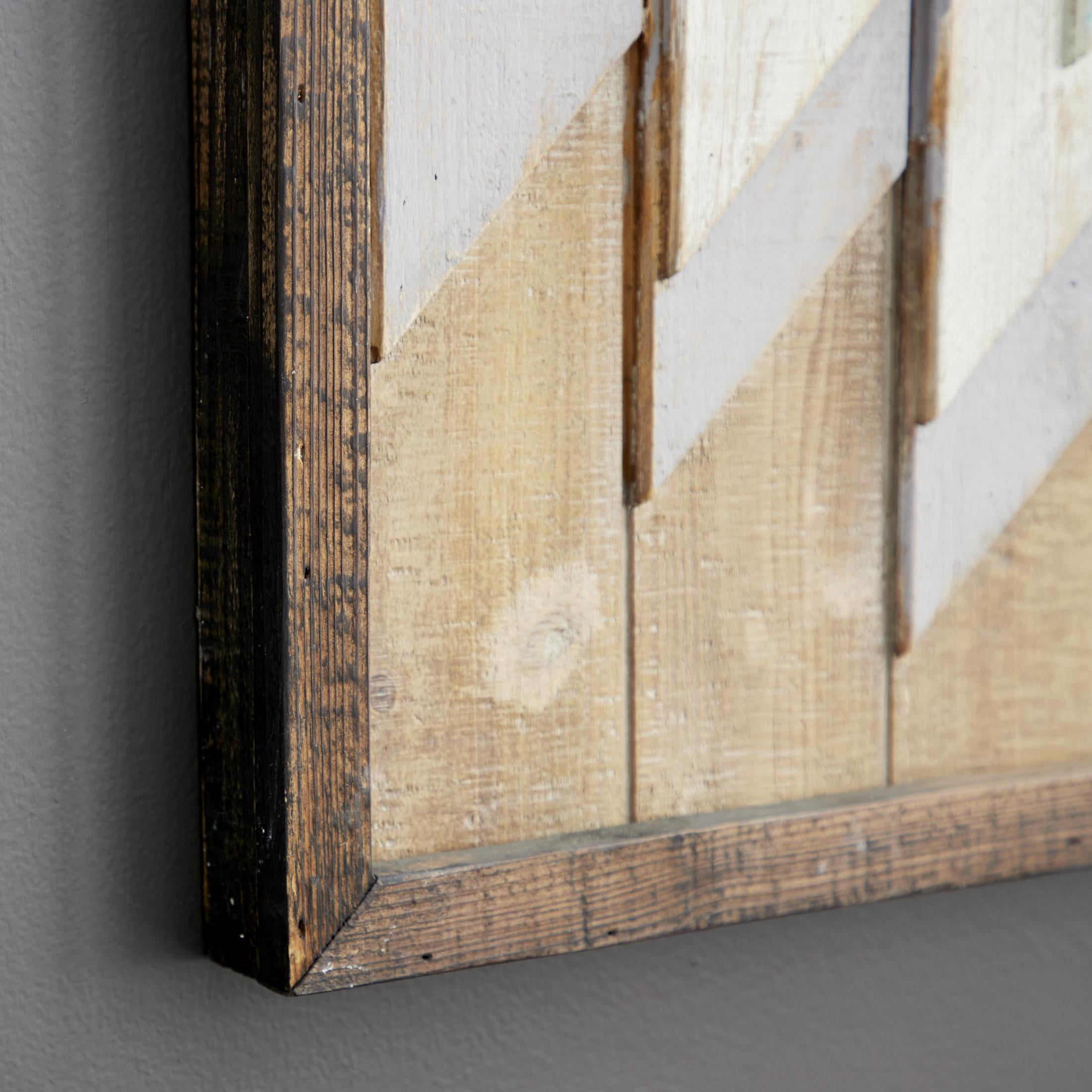 DecMode Brown Wood Handmade Southwestern Geometric Wall Decor