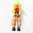 thumbnail image 1 of Novelty Funny Pull String Puppet Toys Wooden Puppet Handcraft Toy Joint Activity Doll Kids Clown Pull String Shadow Play Crafts, 1 of 6