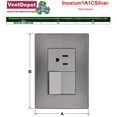 thumbnail image 2 of Placa Contacto Pared Inoxium1A1CSilver 1Pza Contacto/Apagador 125-250VCA 10/15A 50/60Hz Plateado Acero Inoxidable/PC., 2 of 2