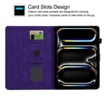 thumbnail image 4 of GSFY Case for 2024 iPad Pro 11 Inch 5th Generation(M4), Smart Premium PU Leather Wallet Stand Protective Shell with Auto Sleep Wake Feature for iPad Pro 11 5th Gen, Purple LX, 4 of 8