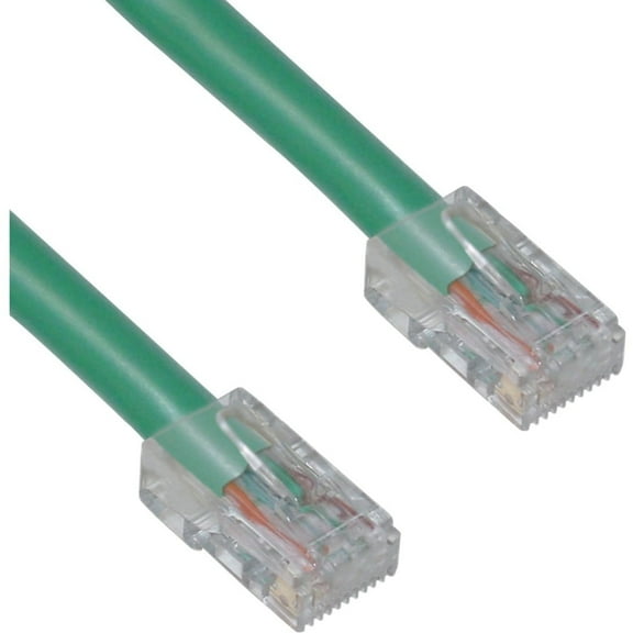 Cat5e Ethernet Cable, 24AWG Network Cable with RJ45 Gold Plated Connector, 4 pair Stranded Bare Copper, Bootless Unshielded Twisted Pair (UTP) Internet Patch Cable, 5 Foot, Green, CableWholesale