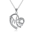thumbnail image 4 of FENGGHAO 2PCS Mom Heart Necklace Set Gold Silver Hollow Love Pendant Rhinestone Alloy Jewelry for Women Mothers Day Gift, 4 of 7