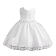 thumbnail image 6 of CYRBOKO Flower Girl Dresses, Birtyday Princess A-line Sleeveless Mesh Dresses White Size 4-5 T, 6 of 6
