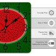 thumbnail image 2 of Watermelon Red And Bright Wall Clock Silent Non-Ticking For Home Office Decor, Decorative Clock Art, 2 of 7