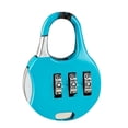 thumbnail image 1 of SPRING 2pcs 3 Digits Password Combination Padlock Suitcase For Luggage Travel Mini Combination Lock Padlock Hardware Accessories Light blue-2PCS, 1 of 6