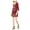 red, variant on French Connection Womens Faux Wrap Ruffled Dress, Red, 8