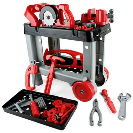 Kid Connection Boley Rolling Tool Bench Set Walmart Com