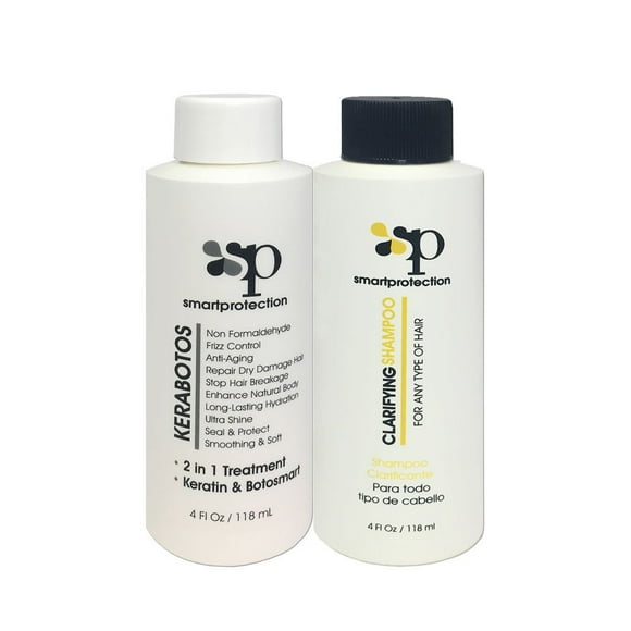 Kerabotos & Champú Clarificante 4oz - Tratamiento 2 en 1 - Queratina + Botosmart de Smart Protection