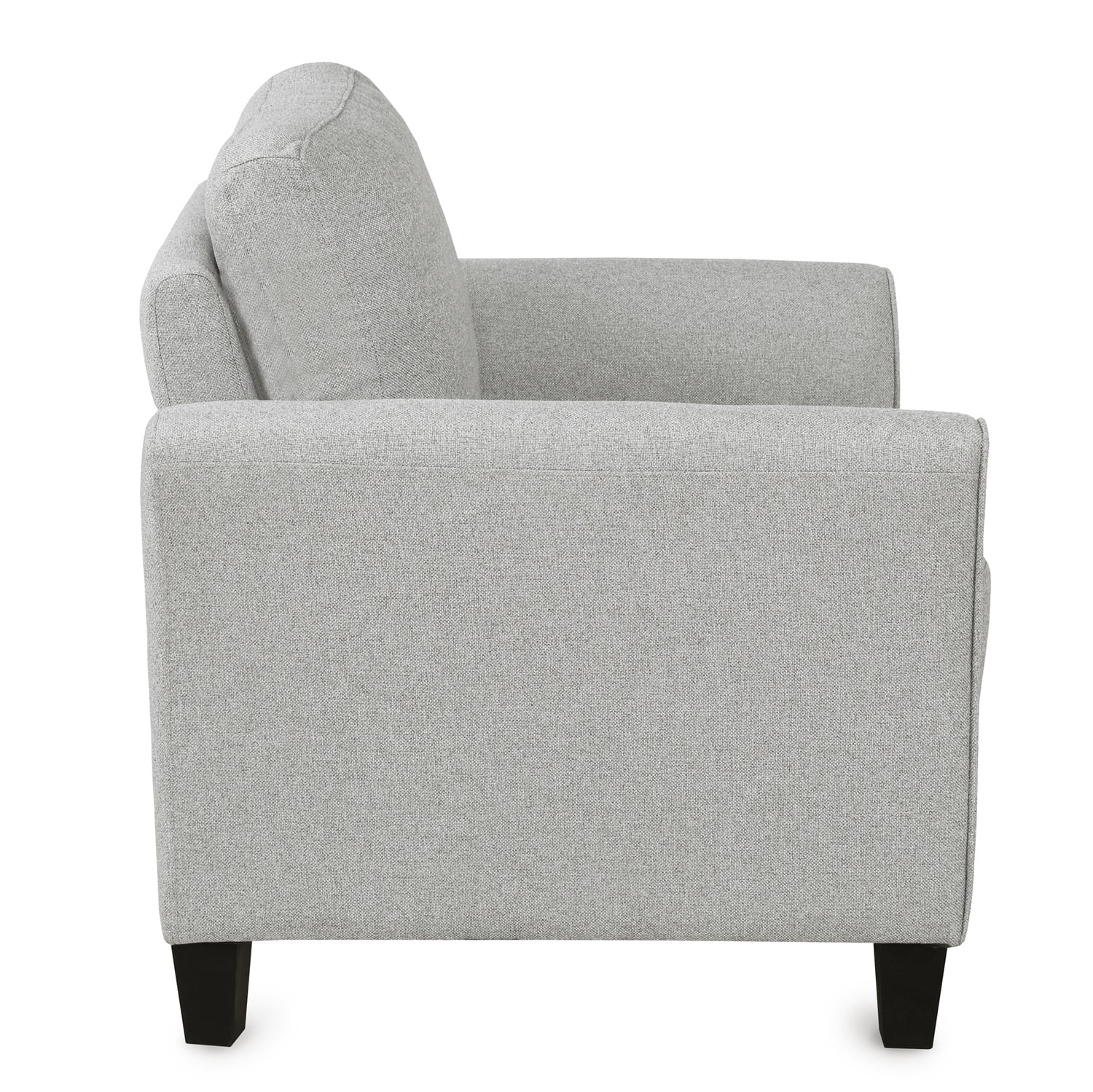 Kadyn Modern Linen Single Sofa Chair, Upholstered Accent Living Room Chair, Armchair Sofa for Reading, Lounging, Light Gray