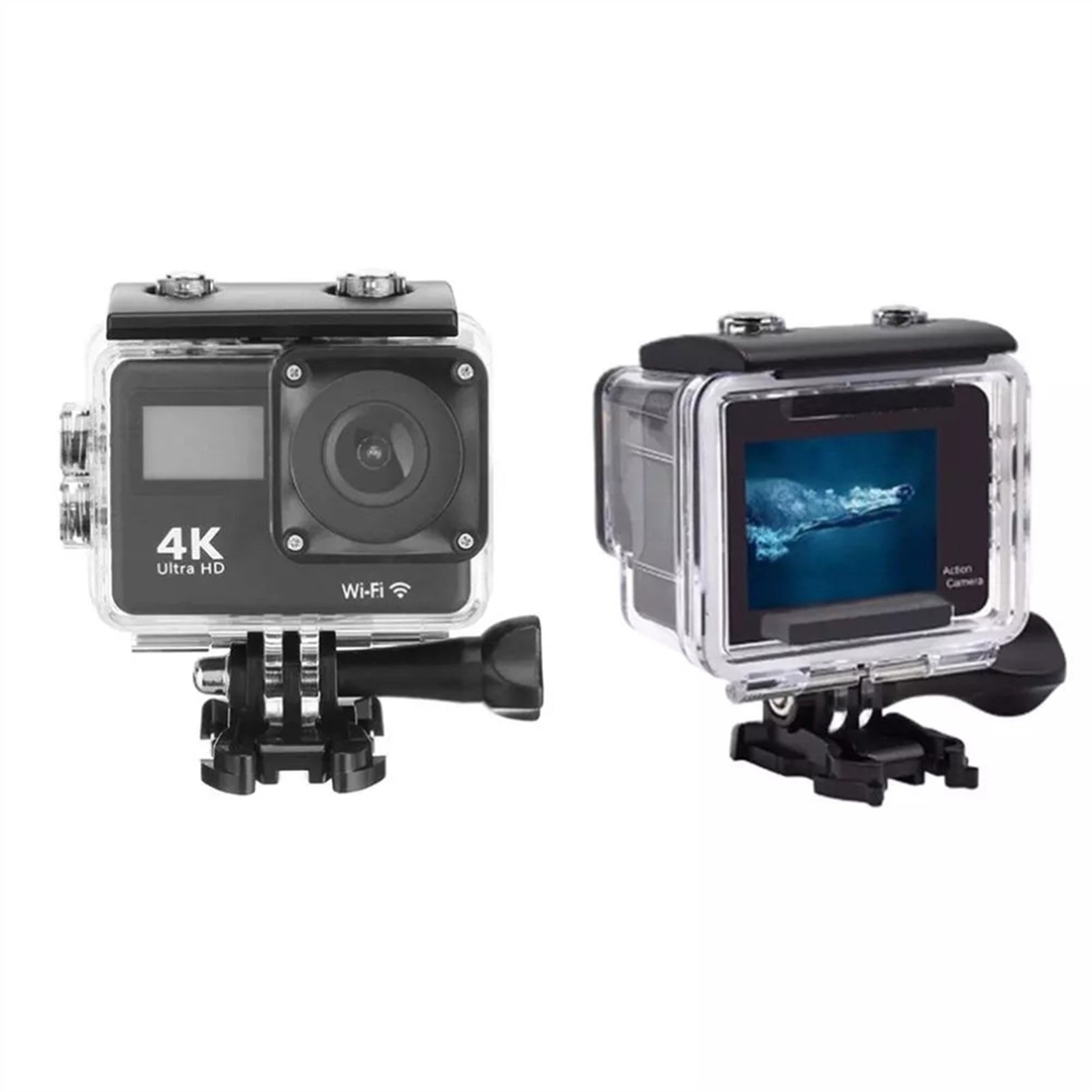 12MP Helmet Action Camera 4K, Ultra HD Dual LCD Screen WiFi 170D Go Waterproof Camera, Sport Video Camera With 2.4G Remote Cotrol ,Wide USe
