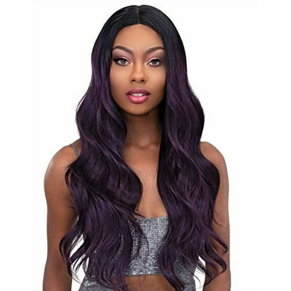 "BELLA" Melt Synthetic Lace Front Wig By Janet Collection (COLOR: 1, JET BLACK)