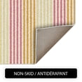 thumbnail image 4 of Mainstays Kids Indoor Pink and Yellow Striped Machine Tufted Accent Rug, 28.8" x 45", Machine Washable, Non-Skid Backing, 4 of 5