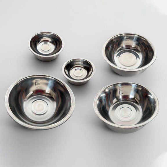 Set de 5 Bowls de Cocina Bluelander de Acero Inoxidable, Recipientes en Diferentes Tamaños