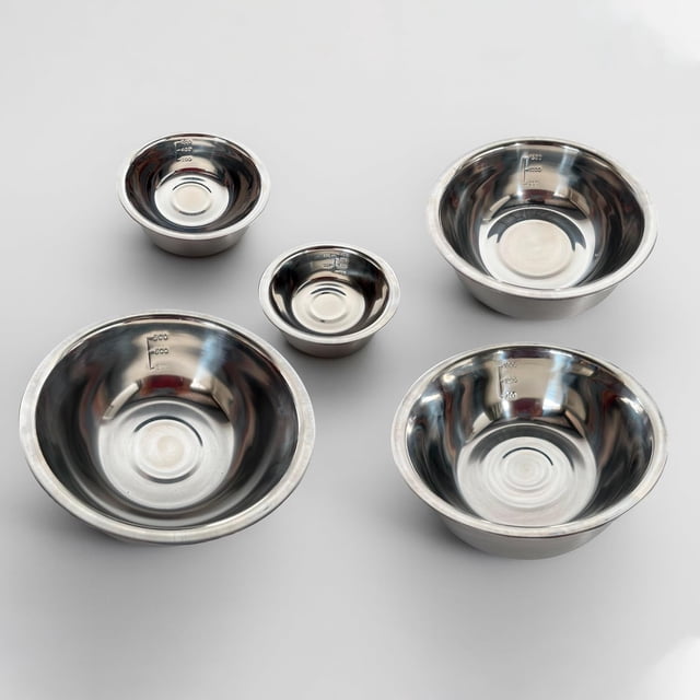Set de 5 Bowls de Cocina Bluelander de Acero Inoxidable, Recipientes en Diferentes Tamaños