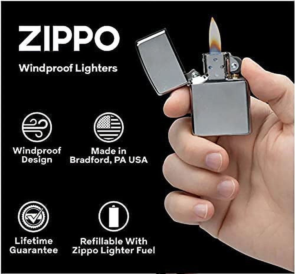 Zippo Lighter - Personalized Message Engraved for Venetian High Polish Chrome Windproof Zippo Lighter #352