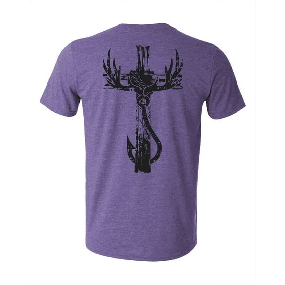 Wildlife Outfitters Men's Sportsman Fishing & Hunting Cross T-Shirt
