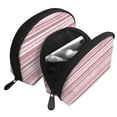 thumbnail image 3 of YFYANG 2 Piece Women's Portable Makeup Bags, Pink Vintage Stripes Clutch Travel Toilet Bags Cosmetic Organizer, 3 of 7