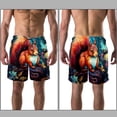thumbnail image 3 of luoweisi Men's Beach Shorts Quick Dry Swim Trunks with Mesh Lining Squirrel XL, 3 of 5