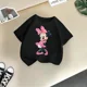 thumbnail image 3 of Linda camiseta informal de algodón de Minnie de Disney para niños, ropa de verano, moda urbana, camiseta de cuello redondo para niñas, camiseta deportiva para niños, 3 of 5