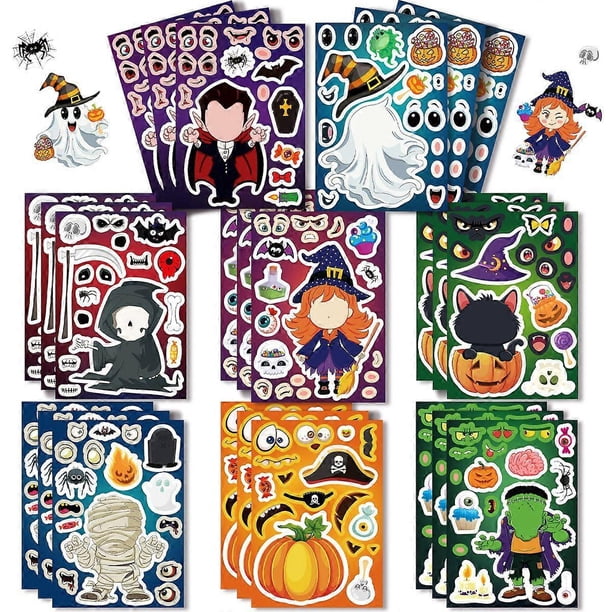 Halloween Party Stickers, Halloween Party Gift Box Gift Sticker Decorations