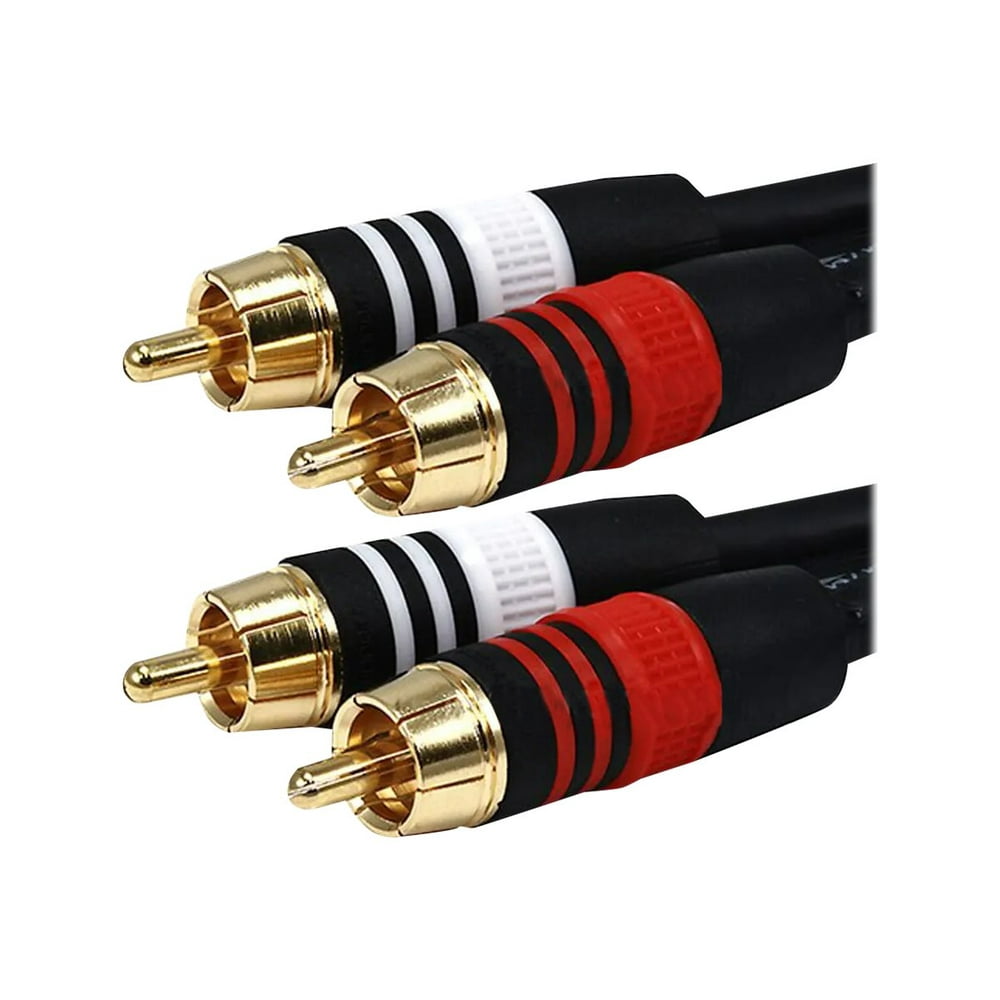 Monoprice Premium TwoChannel Audio Cable 35 Feet Black 2 RCA