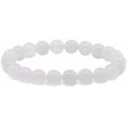 thumbnail image 1 of Bracelet Extensible Unisexe en Quartz Blanc Naturel avec Perles Rondes de 8 mm, 7 Pouces, 1 of 3