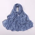 thumbnail image 2 of Clearance!Uooqdmx Head Scarf, Chiffon Scarf, Head Scarf for Women's Hair, Women's Solid Color Crinkled Hat with Muslim Ethnic Hijab, Head Coverings for Women, Navy 1 A, 2 of 9