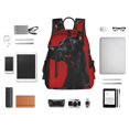 thumbnail image 4 of Disketp Black Dog Red Background Mochila Ligera e Impermeable, Mochila de Día Resistente para Viajes, Senderismo y Uso Diario para Hombre y Mujer, 4 of 7