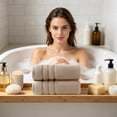 thumbnail image 4 of Jubipavy Cotton Hand Towel 29.5 x 13.7 in, Everyday Absorbent Face Towel, Soft Multi-Stripe Towel for Bathroom & Daily Use, 4 of 5