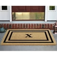 thumbnail image 2 of Heavy Duty Coir Door Mat Thin Double Picture Frame, Monogram X - Black 30" x 48", 2 of 5