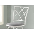 thumbnail image 4 of HomeRoots 332775 Swivel & White & Grey Fabric Seat Barstool - 2 Piece, 4 of 4