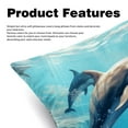 thumbnail image 2 of Dolphin Covers Set of 2, Unique Patterns, 16x16 18x18 20x20 Inches for Various Occasions, Decorative Cushion Inserts for Couch and Bed, 2 of 6