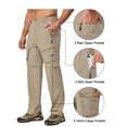 thumbnail image 6 of Little Donkey Andy Men's Quick Dry Zip Off Convertible Pants Elastic Lightweight Hiking Travel Golf Khaki XXL, 6 of 8